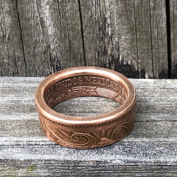 Beautiful handmade Mexican coin ring unique design - Picture 4 of 8